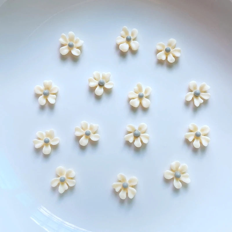 ornements résine fleurs colorées décoration bijoux accessoires coiffure enfantine simple 6mm
