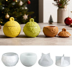 boules noel silicone flocons neige branches houx décoratives traditionnelles vert orange blanc