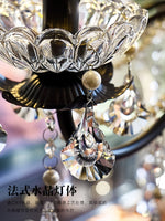 lustre cristal noir blanc classique baroque suspension salon chambre