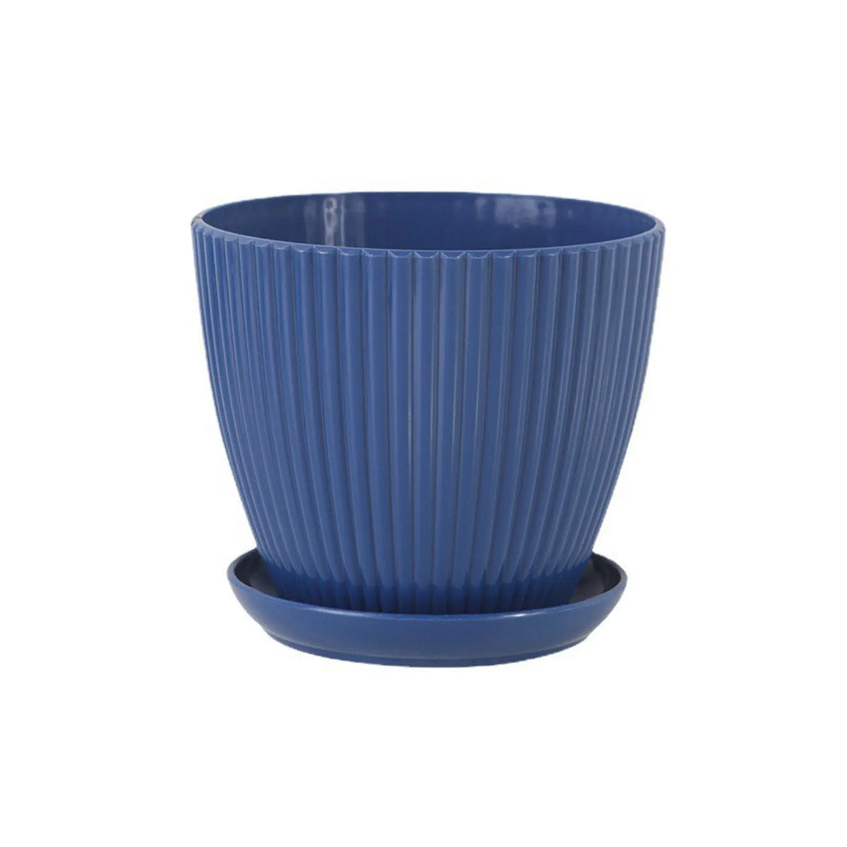 pots fleurs résine moderne vert clair vert foncé blanc rayures verticales plateau intérieur extérieur