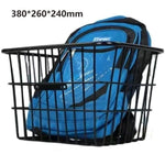 panier vélo noir grille métallique moderne vis fixations sac étanche