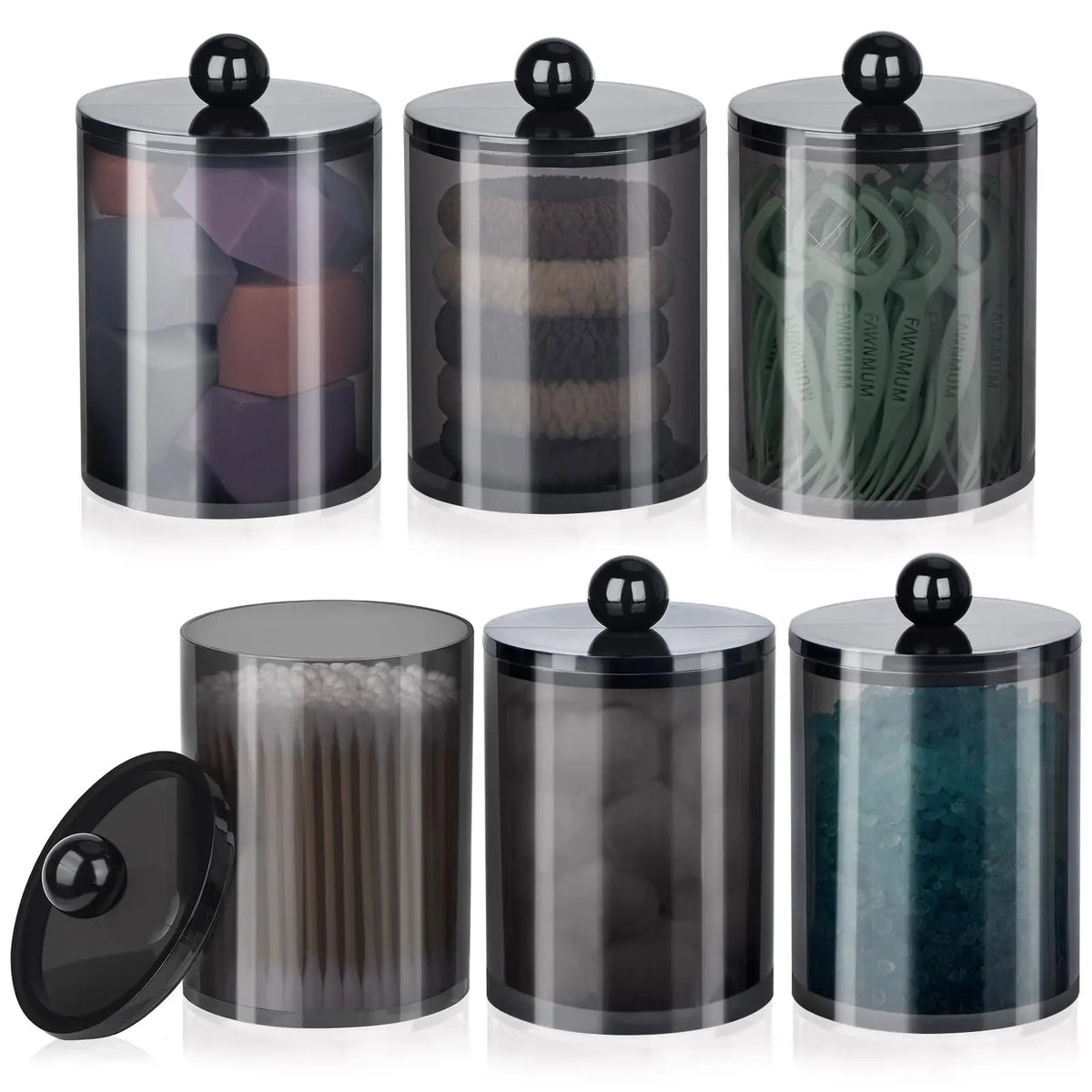 organisateur maquillage pot rangement transparent noir pinceaux rangement moderne boîte storage