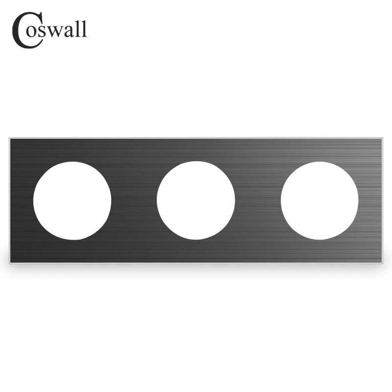 interrupteur tactile mural moderne 86mm noir bleu clair finition brillante