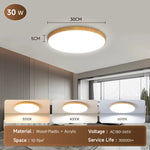 lampe led moderne bois blanc fixée plaque montage câbles