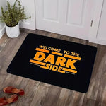 tapis sol noir lettres bienvenue dark side moderne résistant dérapant polyester