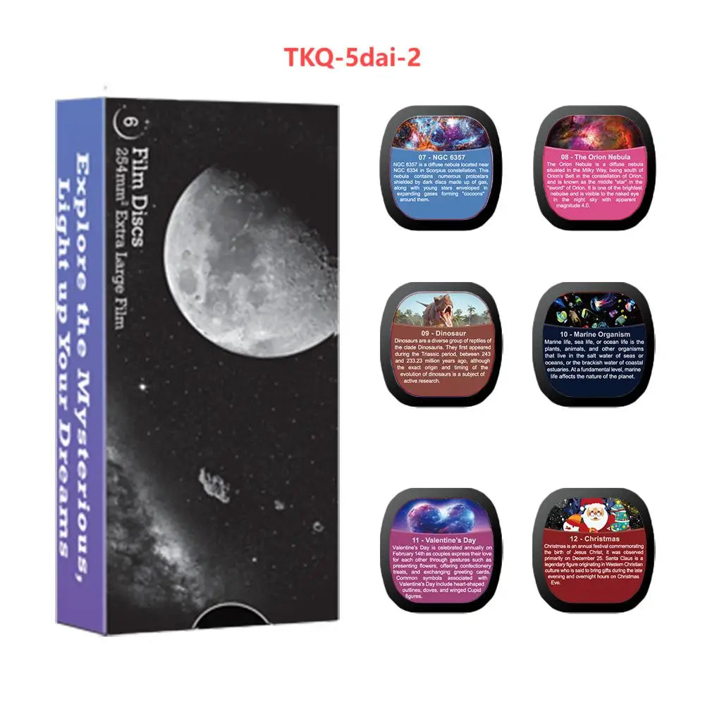 projecteur mural blanc noir univers planètes galaxies coeurs poissons coraux patterns 4k hd