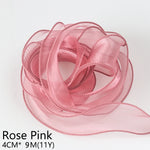 rubans dentelés organza polyester coloris unis 10m élégants mariage décoration bricolage bouquet