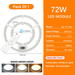 lampe led circulaire blanc moderne énergie économie télécommande 220v 72w