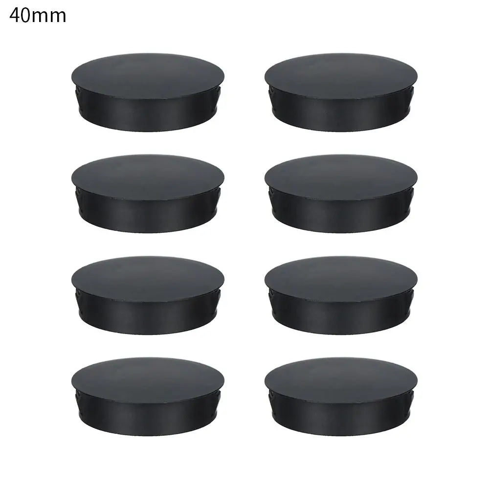 bouchons trou noirs plastique adhésifs pratiques pièces round variées dimensions