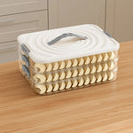 boîte rangement transparente réutilisable qualité alimentaire plastique moderne pratique poignées couvercle blanc beige