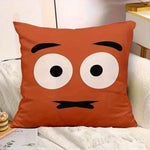 taies d'oreiller cartoon couleurs vives yeux sourires motifs opaques polyester peacheskin 40x40cm 45x45cm 50x50cm