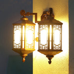 applique murale led bronze doré grille géométrique classique éclairage chambre entrée moderne vis fixation