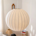 suspension sphérique moderne blanc rayures noires opaques 30cm 40cm 50cm 60cm 80cm lumière neutre