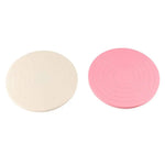 support présentation moderne plastique couleur beige rose rayures concentriques diamètre 10cm opacité