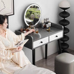 maquillage blanc moderne tiroirs chaise miroir lampe cosmétiques