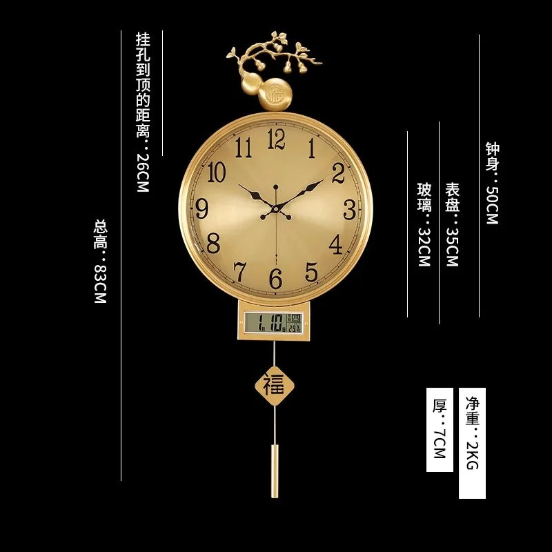 horloge murale moderne ornement floréal chambre salon chinois traditionnel aiguille métal
