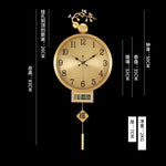 horloge murale moderne ornement floréal chambre salon chinois traditionnel aiguille métal