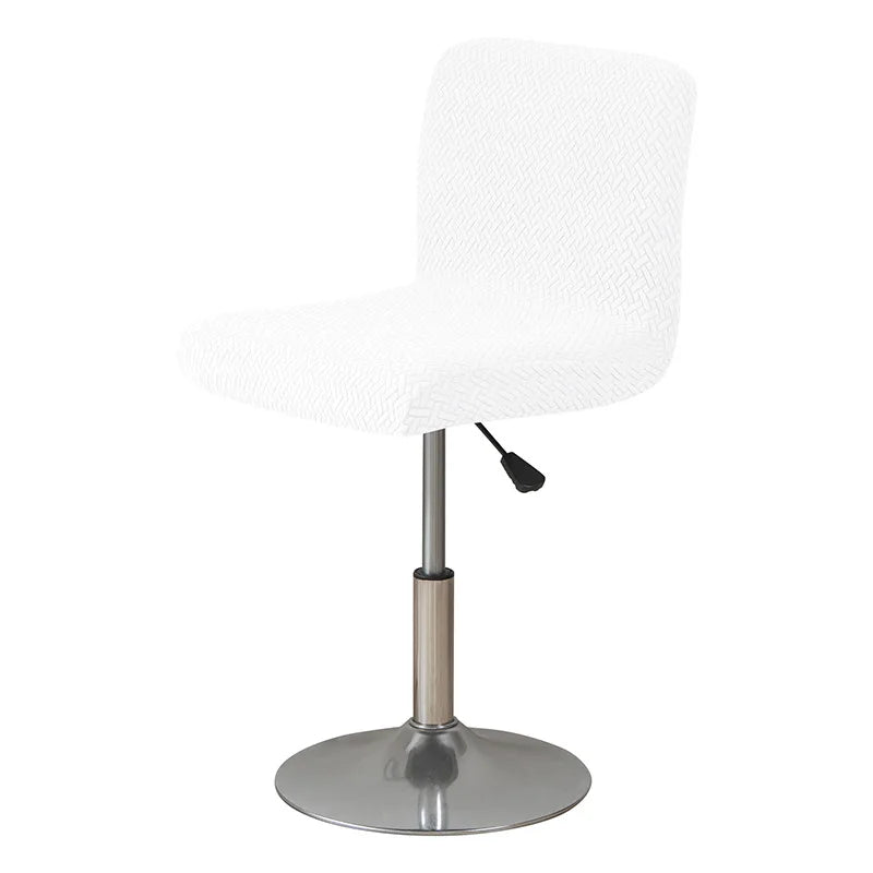 housse chaise haute tissu géométrique gris moderne pied rotatif elastic band