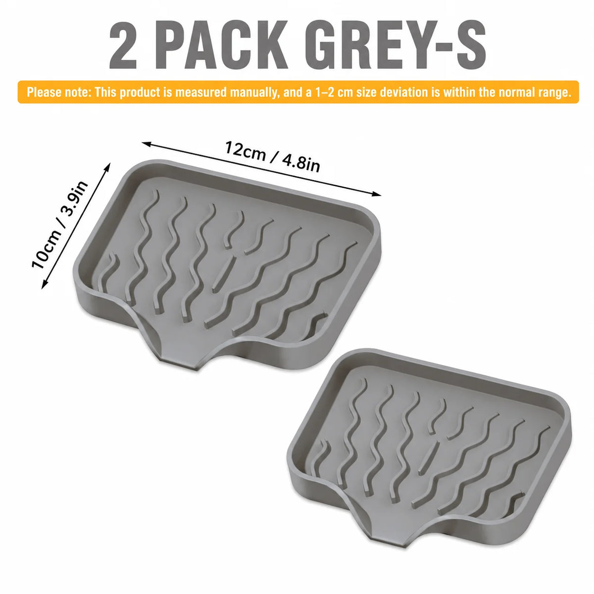 set plateaux savon silicone gris vert rayures modernes pratique auto drainants