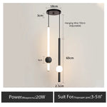 lampe suspendue moderne ampoule led noir blanche sphère lumineuse minimaliste chambre coucherDecoration