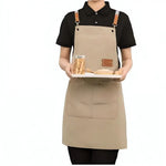 tablier ajustable imprimé logo brodé noël noir beige poche glissière ciseaux opaquet classique