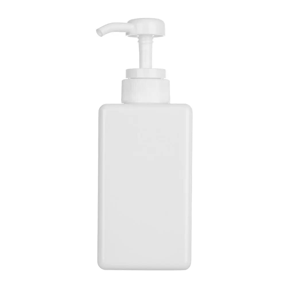 flacon pompe distributeur savon liquide mains transparent rectangulaire moderne minimaliste salle bain