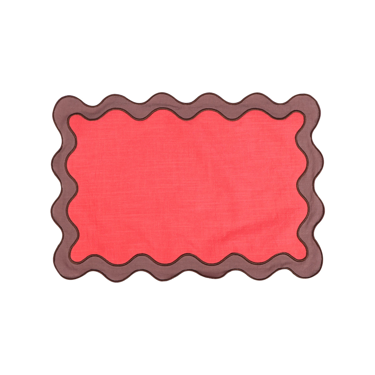 serviette table coton brodée bordure ondulée moderne décoration banquet mariage