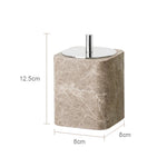 ensemble bain marbre moderne distributeur savon boîte mouchoirs pot crème dentifrice plateau oval brosse