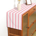 nappe lin rose rayée intérieur rustique décoration table anniversaire réutilisable