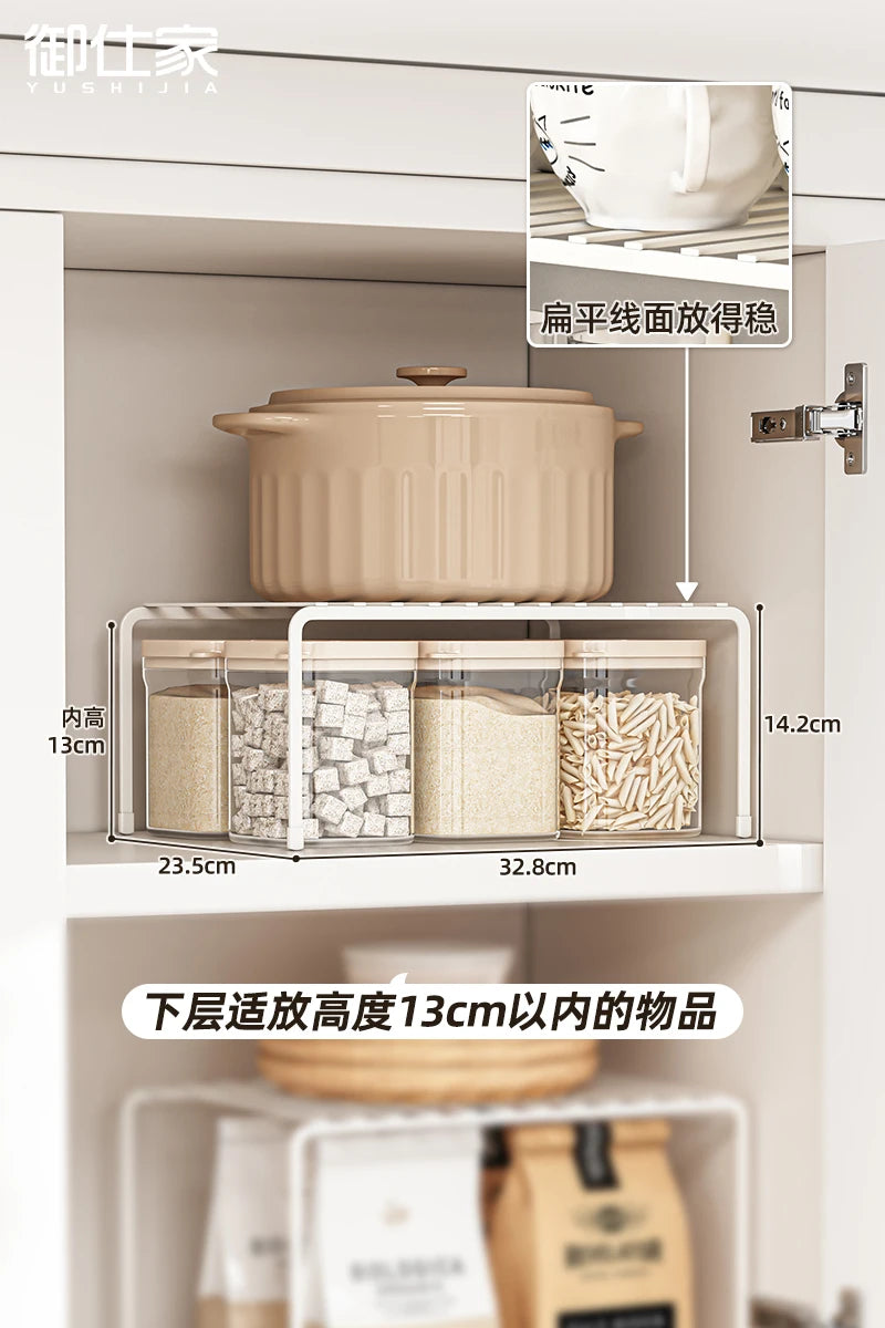 organiseur rangement placard blanc clips barres anti rust metallique multifonction moderne étageries cuisine