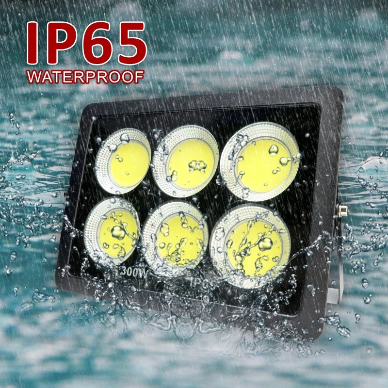 projecteur led cob ip65 moderne 220v 50w 100w 200w 300w noir clips câbles