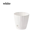 pots fleurs blancs rayures modernes balcon plante verte grille tailles résistantes auto absorbant