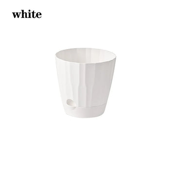 pots fleurs blancs rayures modernes balcon plante verte grille tailles résistantes auto absorbant