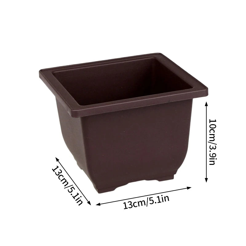 pot plante jardin extérieur marron moderne grille drainage fleurs succulentes bonsaï
