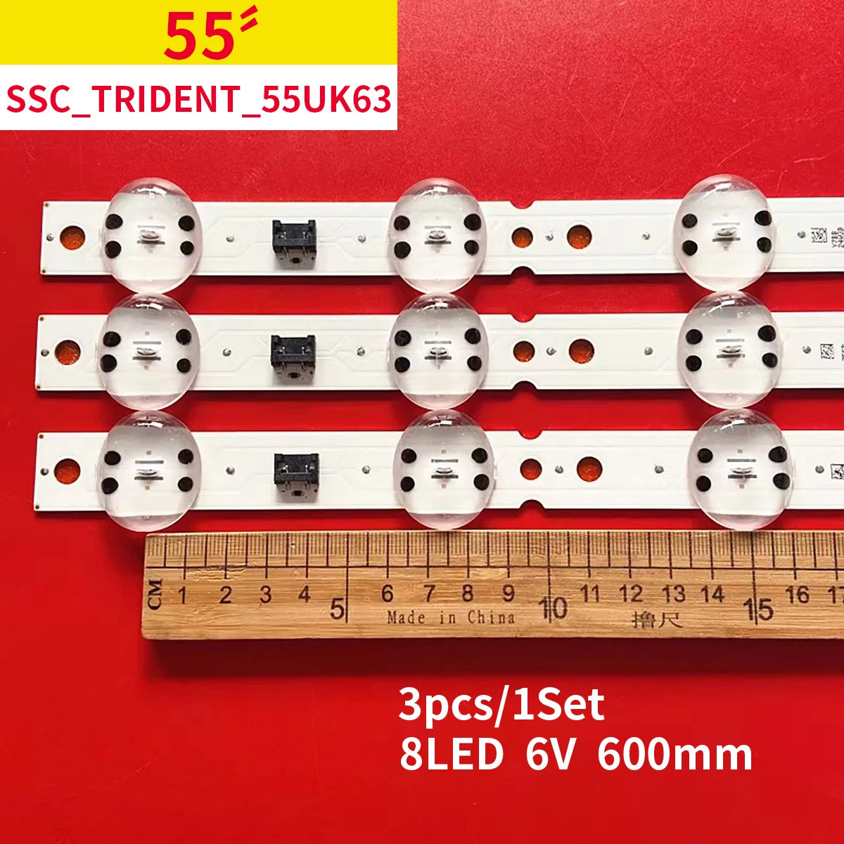 bande led 600mm blanc 55 rondes transparentes led 6v moderne éclairage spécial