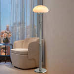 lampe table moderne orange chrome ombrelle fixée base plate câble électrique