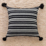 taies d'oreillers élégantes polyester chenille motif dentelle 45x45cm blanc noir decoration maison hospitalière