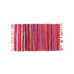 tapis boho ethnique marron beige noir bleu vert gris blanc multicolore rayures horizontales franges