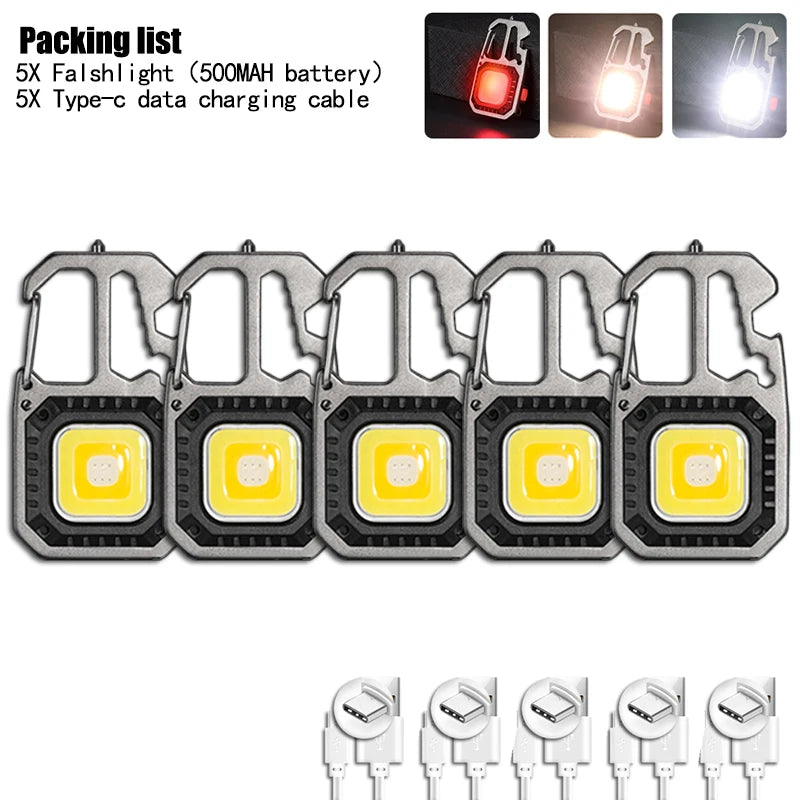 lampe multifonctionnelle rechargeable led modes gris métallique robuste type banque alimentation