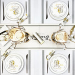 serviettes jetables mariage motif couple dancing festives élégantes occasion anniversaire Blanc Or