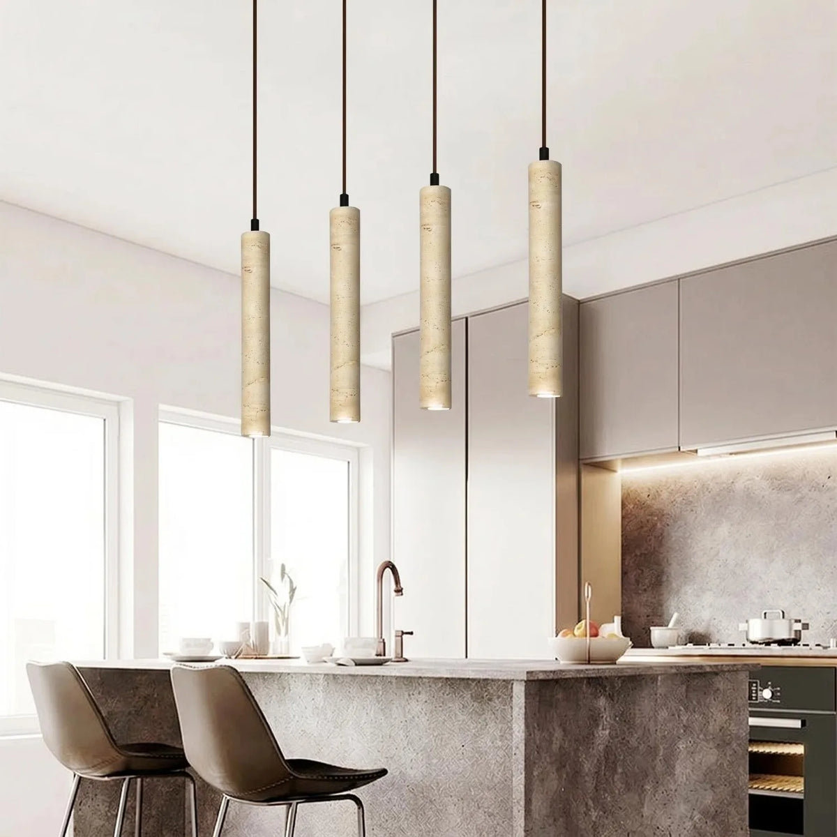 suspension lumineuse marbre blanc moderne 4000K 3000K 6000K 28cm 40cm