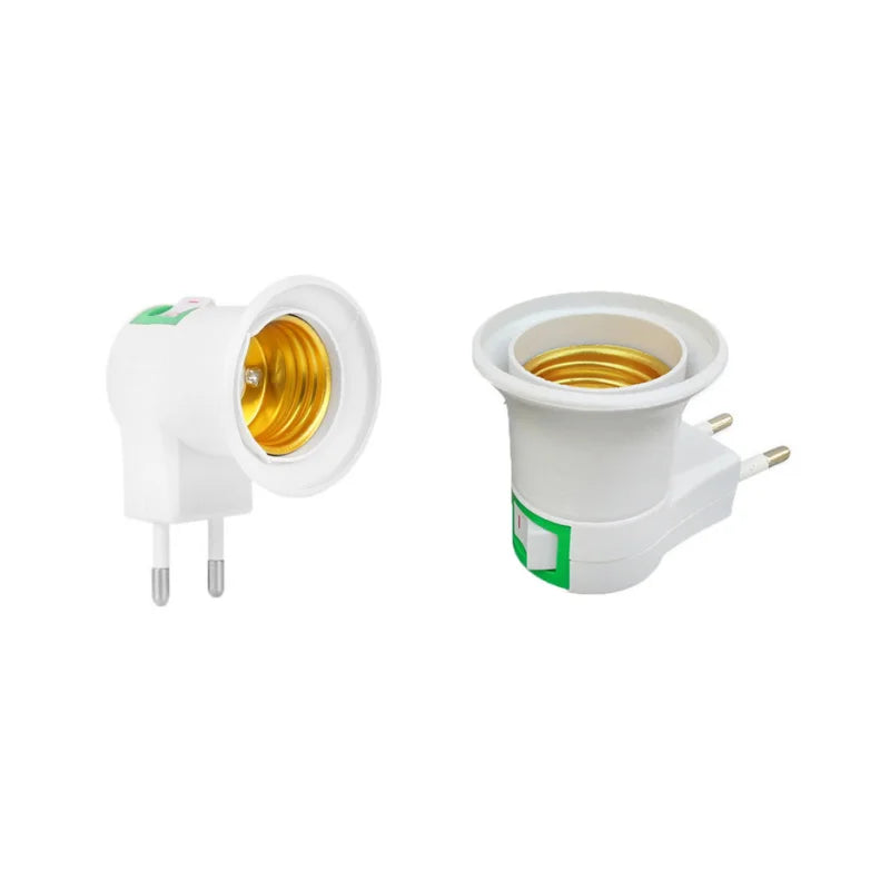 adaptateur prise murale blanc moderne ampoule E27 douille led conversion EU US plug pièces