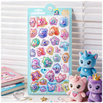 stickers multicolores dessins animés personnages mignons formes géométriques brillants adhésifs albums photo coques téléphone