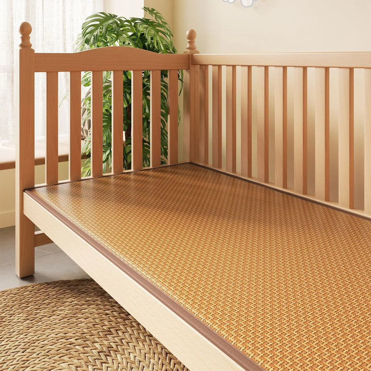 tapis sol moderne tissé géométrique beige marron foncé 50cm 130cm 56cm 100cm 60cm 120cm