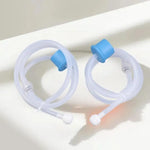 rallonge distributeur savon kit tubes transparents connecteurs blancs bleus joints noirs utilitaire moderne cuisine