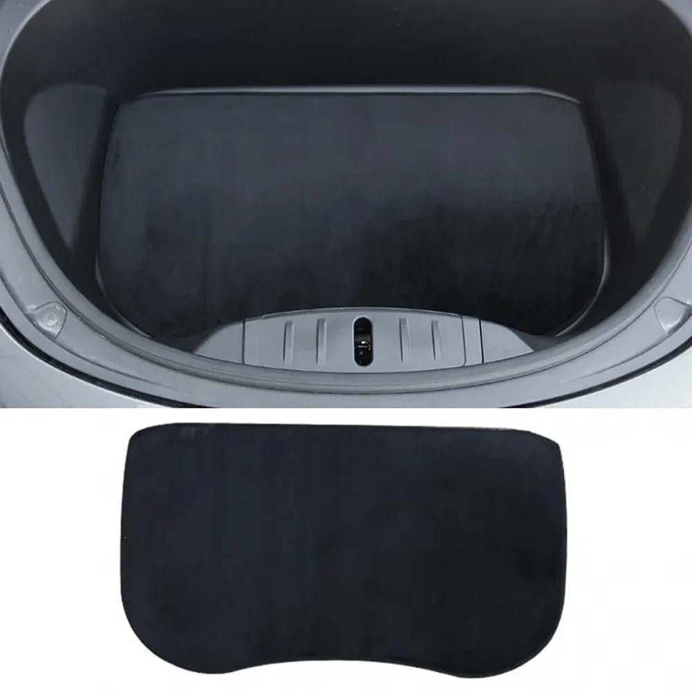 tapis rangement protection voiture flanelle antidérapante boîte gants noir duveteux avant