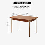 table manger rectangulaire bois foncé chaises osier tressé bancs assortis meuble bas vitré déco