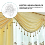 anneaux suspension transparents plastique modernes accessoires rideaux decoration intérieure sans motif blanc