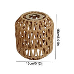 lampe suspendue tressée naturelle moderne rustique 13cm largeur anneau métallique déco maison