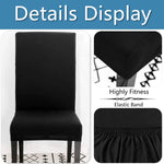 housse chaise moderne élasthanne polyester waterproof noir élastique transformation chaise ancienne neuve